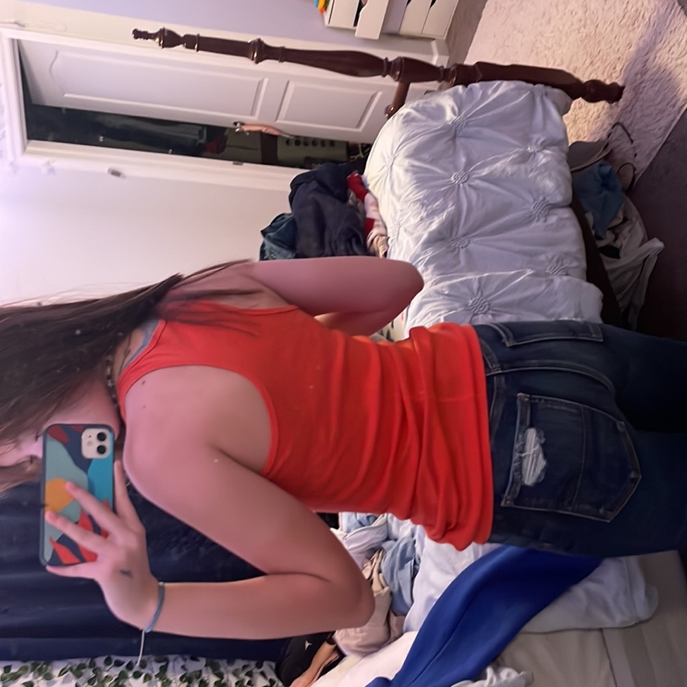 Orange Racerback Tanktop - Picture 2 of 3